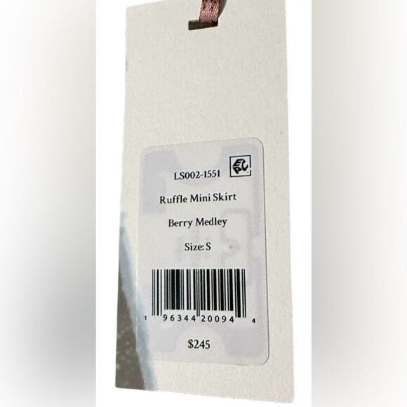 NWT LoveShackFancy Berry Medley Ruffle Mini Skirt - Picture 3 of 6